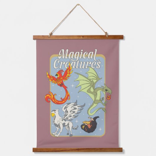Magical Creatures Vintage Graphic 吊り下げ型タペストリー (正面)