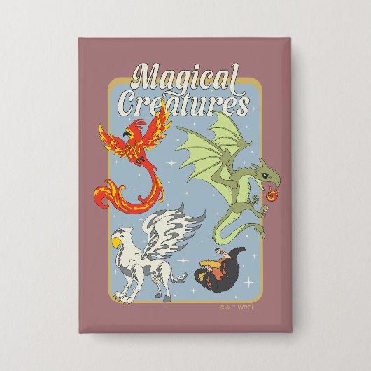 Magical Creatures Vintage Graphic 缶バッジ (正面)