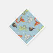 Magical Creatures Vintage Pattern スタンダードカクテルナプキン (角)