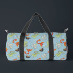 Magical Creatures Vintage Pattern ダッフルバッグ<br><div class="desc">Bring the wonder of magical creatures to life with this vibrant all-over pattern design. Featuring soaring phoenixes, proud hippogriffs, playful dragons, and other enchanting beasts, this lively print captures the excitement and adventure of the wizarding world. Set against a soft sky-blue background with twinkling star accents, the colorful illustrations create...</div>