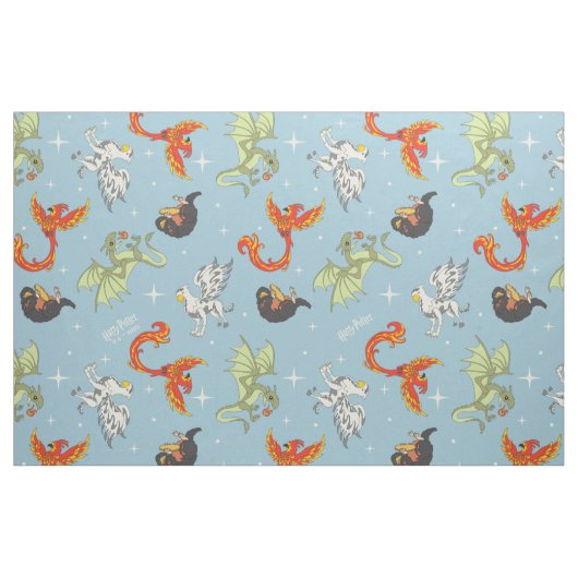 Magical Creatures Vintage Pattern ファブリック (ファットクウォーター)