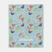 Magical Creatures Vintage Pattern フリースブランケット (正面)