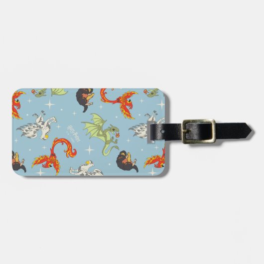 Magical Creatures Vintage Pattern ラゲッジタグ (正面横)