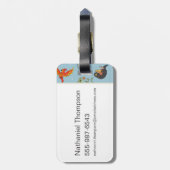 Magical Creatures Vintage Pattern ラゲッジタグ (裏面縦)