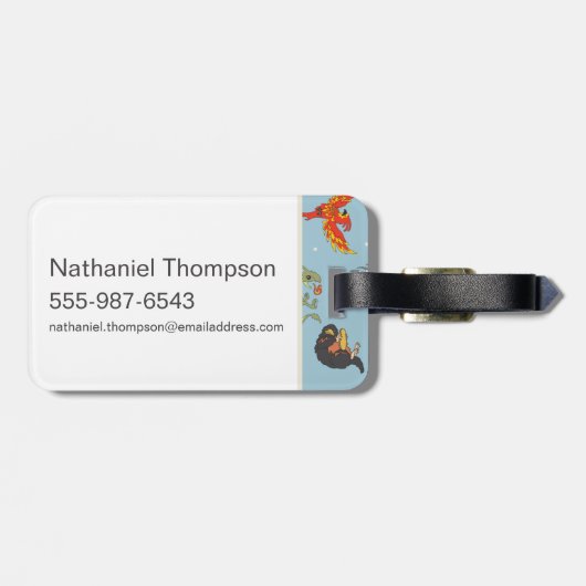 Magical Creatures Vintage Pattern ラゲッジタグ (裏面横)