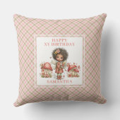 Magical Cute Fairy 7th Birthday Throw Pillow クッション (裏面)