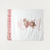 Magical Cute Pink Fairy 3rd Birthday Backdrop タペストリー (正面(横))