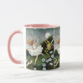 Magical Dancing Fairy and Frog Two-Tone coffee mug マグカップ (左)