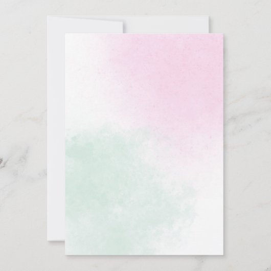 Magical Day Unicorn and Rainbows Birthday 招待状 (裏面)