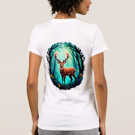 Magical Deer Woodland Tシャツ (裏面)