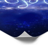 Magical "Dream Big" Calligraphy - Celestial Sparkl ポスター (角)