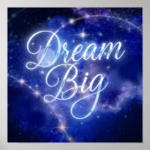 Magical "Dream Big" Calligraphy - Celestial Sparkl ポスター (正面)