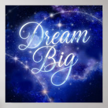 Magical "Dream Big" Calligraphy - Celestial Sparkl