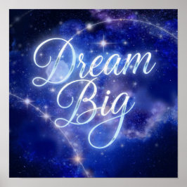 Magical "Dream Big" Calligraphy - Celestial Sparkl ポスター