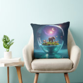 Magical Elephant in a Cosmic Glass Sphere" クッション (椅子)