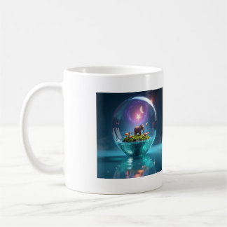 Magical Elephant in Cosmic Galaxy Glass Orb Fantas コーヒーマグカップ