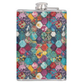 Magical Fairies And Floral Hexagon Patchwork フラスク (裏面)