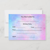 Magical Fairy and Butterfly Unicorn Flat Card 出欠カード (裏面)