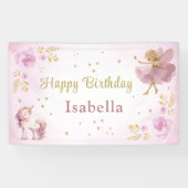 Magical Fairy and Unicorn Girls Birthday 横断幕 (横)