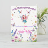 Magical Fairy Birthday Invitation for Girls 招待状 (スタンド正面)