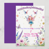 Magical Fairy Birthday Invitation for Girls 招待状 (正面/裏面)