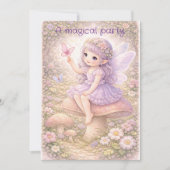 Magical Fairy Birthday Party Digital Download 招待状 (正面)
