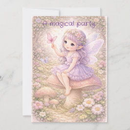 Magical Fairy Birthday Party Digital Download 招待状