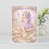 Magical Fairy Birthday Party Digital Download 招待状 (スタンド正面)