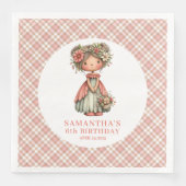 Magical Fairy Blush Pink 1st Birthday Party Napkin (正面)