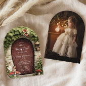 Magical Fairy First Birthday Photo Birthday 招待状