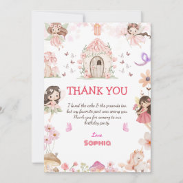 Magical Fairy First Birthday Thank You cards  サンキューカード