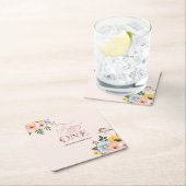 Magical Fairy Floral Garden Pixie Girls Birthday  スクエアペーパーコースター (インサイチュ)