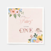 Magical Fairy Floral Garden Pixie Girls Birthday  スタンダードカクテルナプキン (正面)
