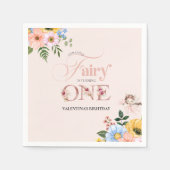 Magical Fairy Floral Garden Pixie Girls Birthday  スタンダードカクテルナプキン (正面)