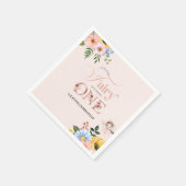 Magical Fairy Floral Garden Pixie Girls Birthday  スタンダードカクテルナプキン (角)