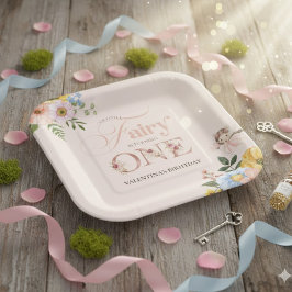 Magical Fairy Floral Garden Pixie Girls Birthday  ペーパープレート