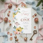 Magical Fairy Floral Garden Pixie Girls Birthday 招待状