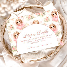 Magical Fairy Garden Baby Shower Diapper Raffle エンクロージャーカード