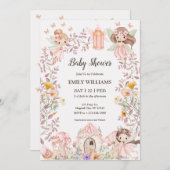 Magical Fairy Garden Baby Shower Invitatio 招待状 (正面/裏面)