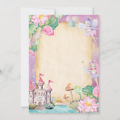 Magical Fairy Garden Princess Castle Baby Shower 招待状 (裏面)