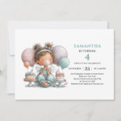 Magical Fairy Girl 1st Birthday Whimsy Cute invite 招待状 (正面)