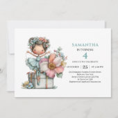 Magical Fairy Girl 1st Birthday Whimsy Cute invite 招待状 (正面)