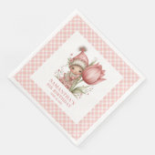 Magical Fairy Girl 3rd Birthday Blush Pink napkins (コーナー)