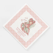 Magical Fairy Girl Birthday Floral Pink napkins (コーナー)