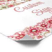 Magical Fairy Girl Blush Floral Birthday Custom   ポスター (角)