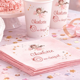 Magical Fairy One-derful Blush Girls 1st Birthday スタンダードカクテルナプキン