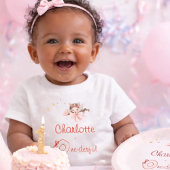 Magical Fairy One-derful Blush Girls 1st Birthday ベビーTシャツ