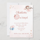 Magical Fairy One-derful Blush Girls 1st Birthday 招待状 (正面)