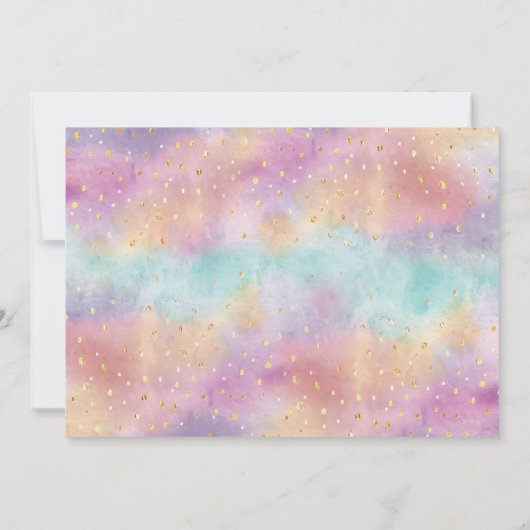 Magical Fairy Rainbow Birthday Party 招待状 (裏面)