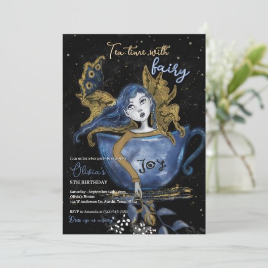 Magical Fairy Teacup Tea Time with Fairy Birthday 招待状 (スタンド正面)